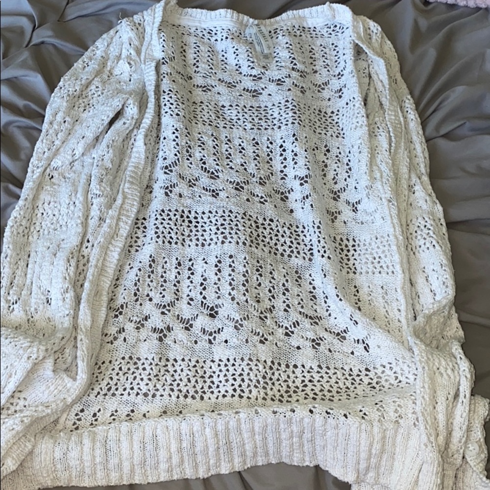 White cardigan
